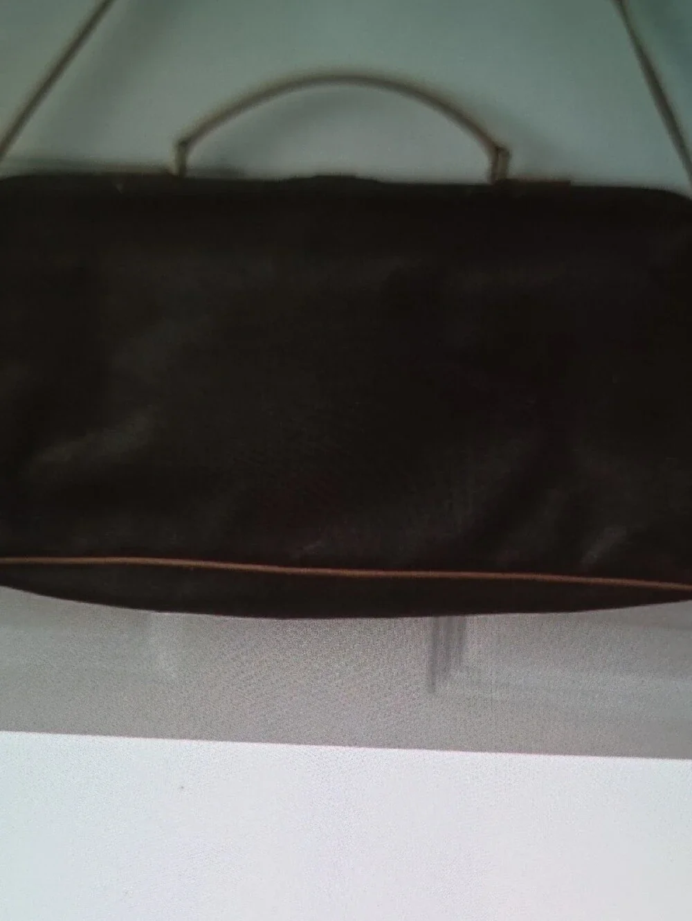 Vintage Fendi Black and Tan Messenger Bag with Top Handle
